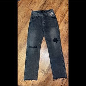 BRAND NEW black distressed jeans!